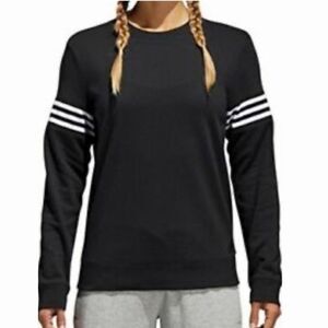 Adidas Women’s 3 Stripe French Terry Changeover Crew Sweatshirt Size Medium